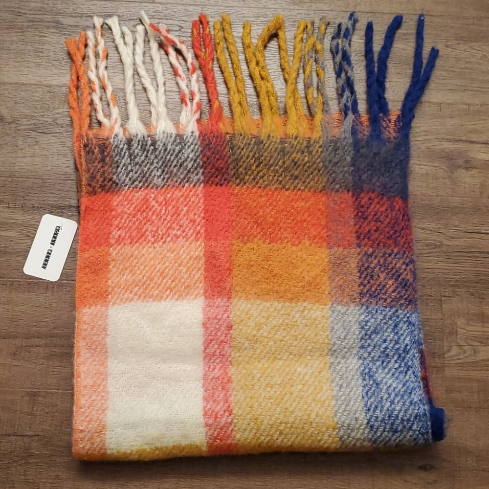 86"x18" OVERSIZED Plaid Scarf / Wrap